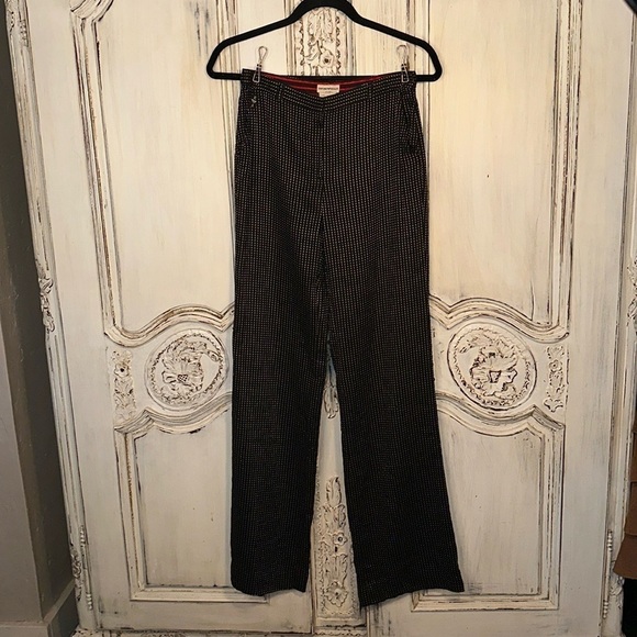 Emporio Armani Antinea SRL Stripe Dot Flair Leg Lightweight Trousers Size 6 - Picture 1 of 10